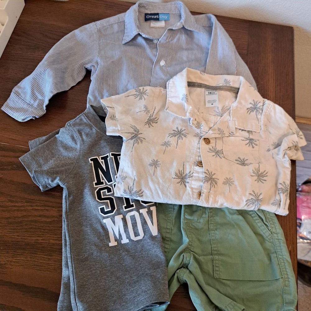 Carter's Garanimals Great Guy Toddler Boys 18M 2T Shirt Shorts Bundle 4pc Lot